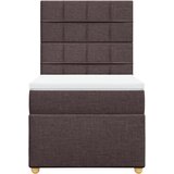  Krevet s oprugama i madracem tamnosmeđi 100 x 200 cm od tkanine | shoptok.hr