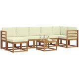  Set vanjskih sofa 8 kom. Prirodna i krem | shoptok.hr