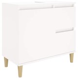 Maison Chic Kopalniška omarica - Kopalniški kabinet bela 65x33x60 cm inženirski les, (21794784) Cene