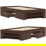 vidaXL Okvir za krevet smeđi hrast 90 x 200 cm od konstruiranog drva | shoptok.hr