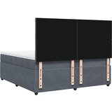  Krevet s oprugama i madracem tamnosivi 200x200 cm baršunasti | shoptok.hr