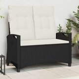  Vrtna klupa Crna i Krema 105 x 60 x 112 cm Čelik i poliester | shoptok.hr