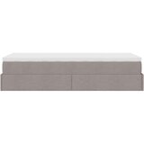 vidaXL Otomanski posteljni okvir z vzmetnico taupe 90x200 cm blago | Shoptok.si