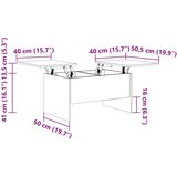  Stolić za kavu bijeli 80x50x42,5 cm od konstruiranog drva | shoptok.hr