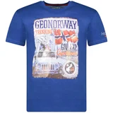 Geographical Norway Majice s kratkimi rokavi SW1959HGNO-ROYAL BLUE Modra