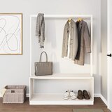 vidaXL Stalak za odjeću bijeli 113x40x157 5 cm od masivne borovine cijene