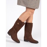 Sergio Leone Brown leather cowboy boots with a heel by | shoptok.hr