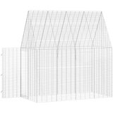 Kavez za zečeve Srebrno 400 x 100 x 210 cm Cinkani čelik | shoptok.hr