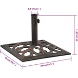  Stalak za suncobran brončani 12 kg 49 cm od lijevanog željeza | shoptok.hr
