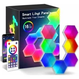 TIMMLUX Pametni hexagon RGB LED paneli z daljincem 6 kosov
