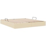  Otomanski krevet s pohranom Krema 160 x 200 cm tkanina | shoptok.hr