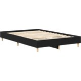 vidaXL Postelja 140x190 cm Črna Imitacija Orehovega lesa | Shoptok.si