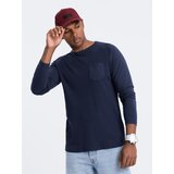 Ombre Men's longsleeve with "waffle" texture - dark blue | Shoptok.si