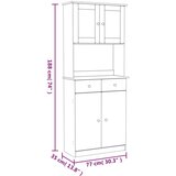 vidaXL Komoda ALTA 77x35x188 cm trdna borovina | Shoptok.si