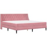  Okvir kreveta s madracem Ružičasta 200 x 200 cm Baršun | shoptok.hr