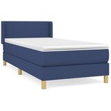  s oprugama i madracem plavi 90 x 190 cm od tkanine | shoptok.hr