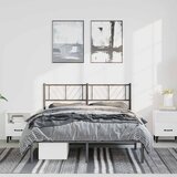  Metalni okvir za krevet s uzglavljem crni 135x190 cm | shoptok.hr