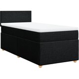  Krevet s oprugama i madracem crni 100 x 200 cm od tkanine | shoptok.hr