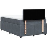 Box spring krevet s madracem tamnosivi 120 x 200 cm baršunasti | shoptok.hr