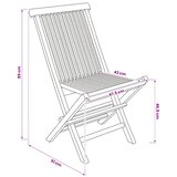 Sklopiva Vrtna Stolica 4 kom. Prirodna Čvrsto teak drvo | shoptok.hr