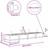  Vrtna saksija 4 pcs Crna 160 x 40 x 22 cm Plastika | shoptok.hr