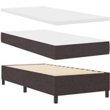  Box Spring Postelja z Vzmetnico in Klopjo Temno Rjava 90x200 cm Tkanina, (22080894) | Shoptok.si