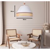  Duolla - Luster na sajli AVIGNON 1xE27/15W/230V prečnik 60 cm bela/ratan | Eponuda.com