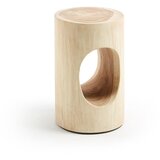 Kave Home Okrogla stranska mizica iz masivnega munggur lesa ø 30 cm Halker – | Shoptok.si