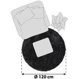 XXXL Antracitno sivi okrugao tepih ø 120 cm Fluffy – | shoptok.hr
