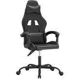 vidaXL Vrtljiv gaming stol črno umetno usnje, (21378255) Cene