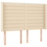  Box spring postelja z vzmetnico LED krem 140x190 cm blago, (20896789) | Shoptok.si