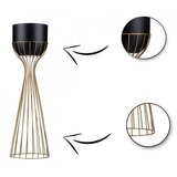 Metalna saksija za cveće LOFT 56x20 cm zlatna/crna | Eponuda.com