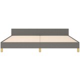  Posteljni okvir z vzglavjem temno siv 200x200 cm blago, (20788027) | Shoptok.si