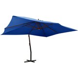 The Living Store Previsni senčnik z lesenim drogom 400x300 cm sinje moder - Previsni Senčnik, (21749843) | Shoptok.si