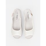 GOODIN White openwork wedge sandals | shoptok.hr