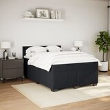  Krevet s oprugama i madracem crni 140 x 190 cm baršunasti | shoptok.hr