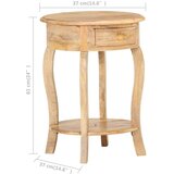 vidaXL Bočni stolić 37 x 37 x 61 cm od masivnog drva manga | shoptok.hr