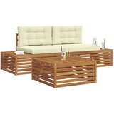  Set vanjskih sofa s jastukom 3 Komad Prirodna i krem | shoptok.hr