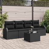  Sjedeća garnitura za vrt Crna 55 x 55 x 37 cm poliratan | shoptok.hr