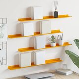  Lebdeća polica Zidne 4 pcs Žuta 80 x 9 x 2,5 cm Čelik | shoptok.hr