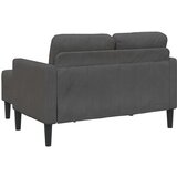 SOFA 2-sjed s ležaljkom u obliku slova L tamnosiva 125 cm lan | shoptok.hr
