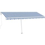  Automatska tenda sa senzorom LED 500 x 300 cm plavo-bijela | shoptok.hr