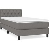  Okvir kreveta s oprugama i madrac tamnosivi 80x200cm od tkanine | shoptok.hr
