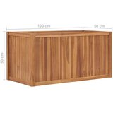 vidaXL Visoka greda 100x50x50 cm trdna tikovina | Shoptok.si