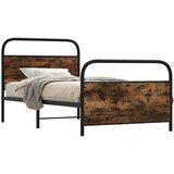 vidaXL Okvir kreveta bez madraca dimljena boja hrasta 90x190 cm drveni | shoptok.hr