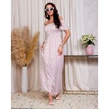 Resti White and pink floral women's maxi dress a'la hiszpanka- Clothing | Shoptok.si