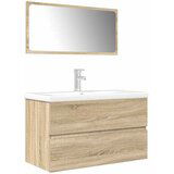 Maison Chic Kopalniški sestavi - Kopalniška garnitura 3-delna sonoma hrast inženirski les, (21787834) | Shoptok.si