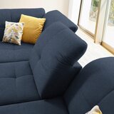 XORA KOTNA SEDEŽNA GARNITURA, šenilja temno modra | Shoptok.si