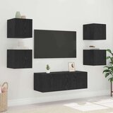 TV stenska omara z LED lučmi Črna Orehovina 30,5 x 35 x 30 cm, (5000092183) | Shoptok.si