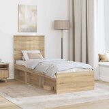  Konstrukcija postelje z vzglavjem Sonoma hrast 75 x 190 cm, (5000103491) | Shoptok.si